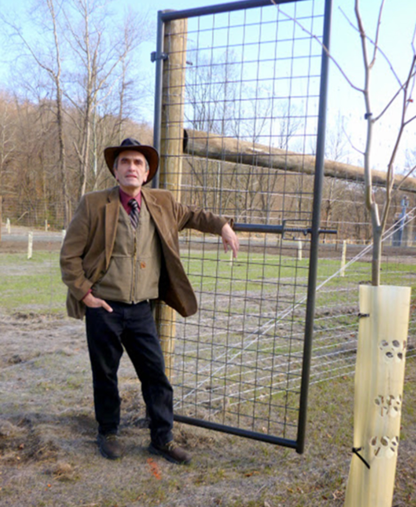 Dr. Stead at the Medicine Garden, Torne Valley, NY, 2014.