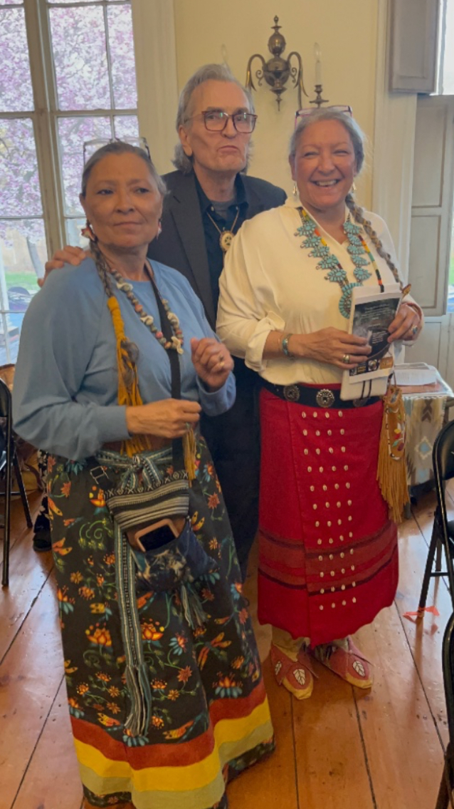 Joyce De Groat and Dolly De Groat with Dr. Stead at Harmony Hall, April 18, 2025.